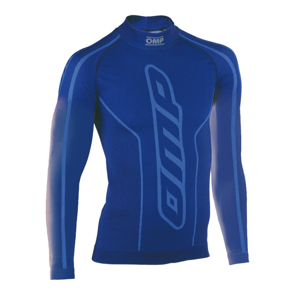 OMP KE0-3029-A01-041-XSS Karting Underwear Long Sleveed Shirt KS Top Long, Blue, Size XS/S Photo-0