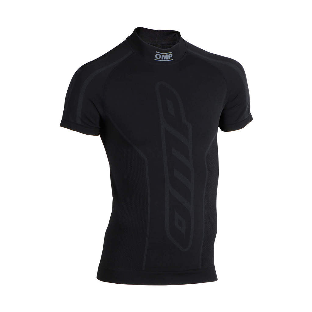 OMP KE0-3030-A01-071-810Y Karting Underwear (Shirt) KS Top SS for Kids, Black, Size 8-10 Photo-0