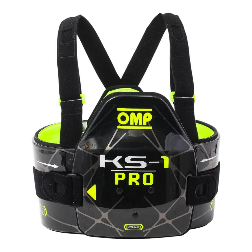 OMP KK0-0049-B01-178-LW Karting Body Protection KS-1 Pro, Black/Fluo Yellow, Size L-Wide Photo-0