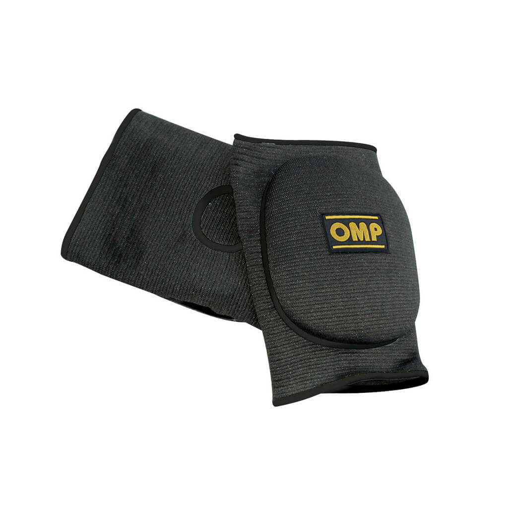 OMP KK0-4005-071 Karting Padded Knee Pads, Black Photo-0