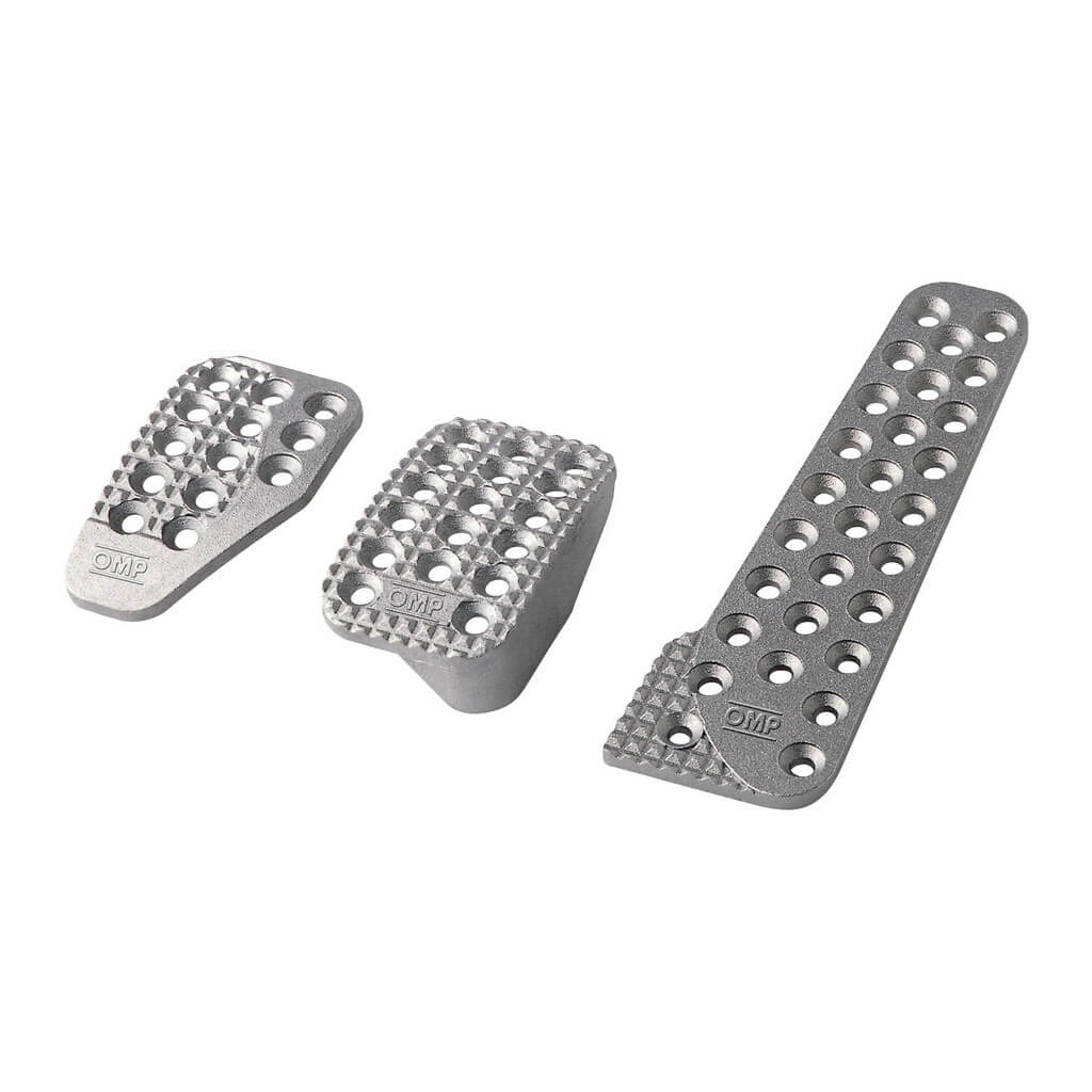 OMP OA0-1010-003 3 Pedal Set, Sandblasted Aluminium, Silver Photo-0