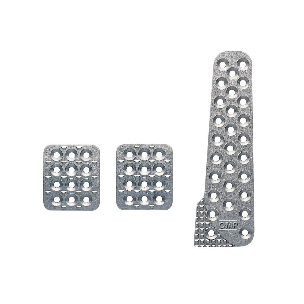 OMP OA0-1020-003 3 Pedal Set, Sandblasted Aluminium, Silver Photo-0