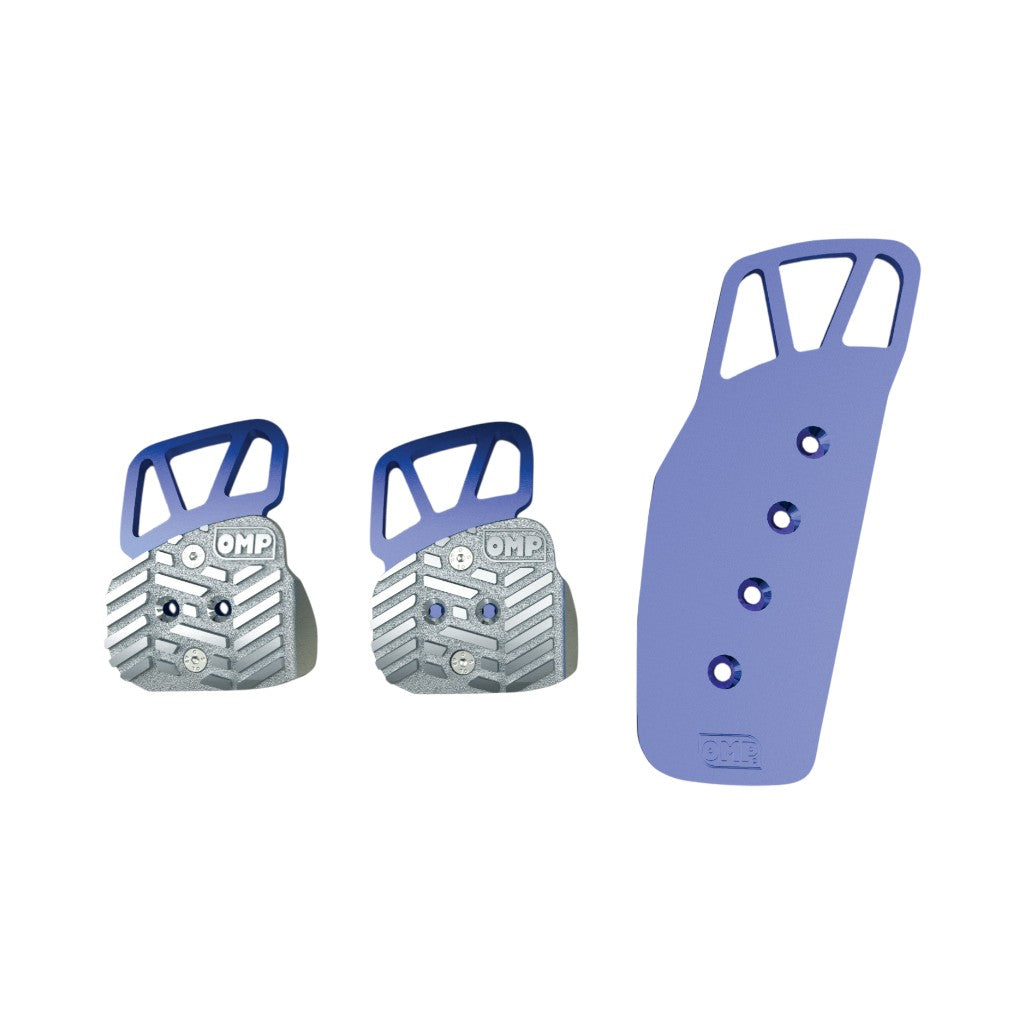 OMP OA0-1069-041 3 Pedal Set, Anodized Aluminium, Royal Blue Photo-0
