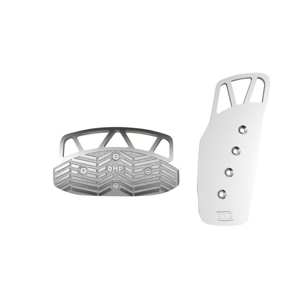 OMP OA0-1072-003 2 Pedal Set, Anodized Aluminium, Silver Photo-0