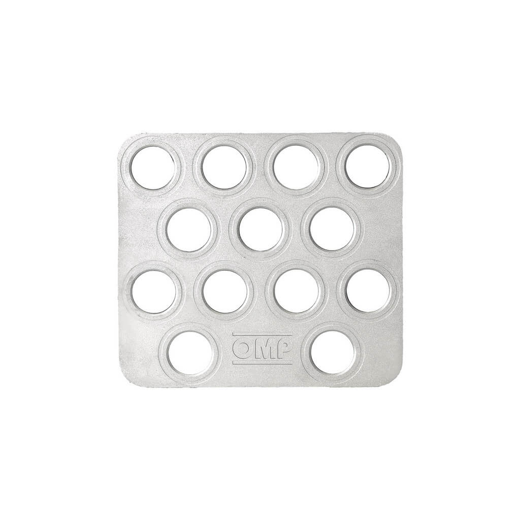 OMP OA0-1866-003 Co-Driver Footrest, Silver Photo-0