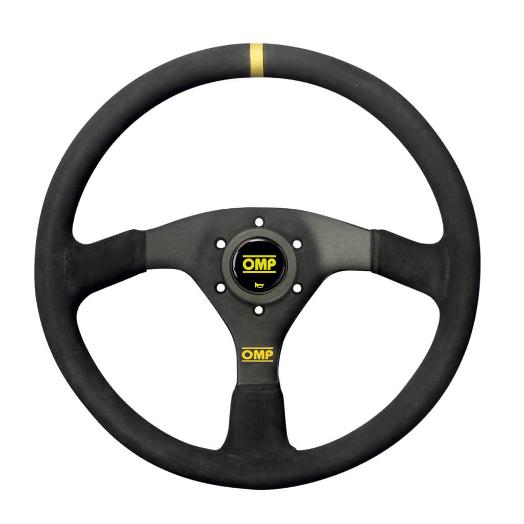 OMP OD0-1958-071 Velocita Steering Wheel, Suede, 350 mm Diameter, 0 mm Dish, Black Photo-0