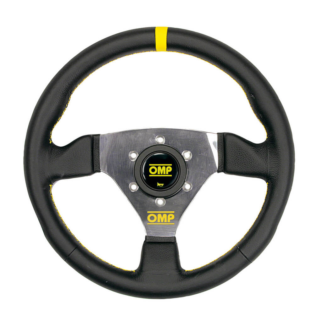 OMP OD0-1976-071 Steering Wheel 300 300mm, Black Leather Photo-0