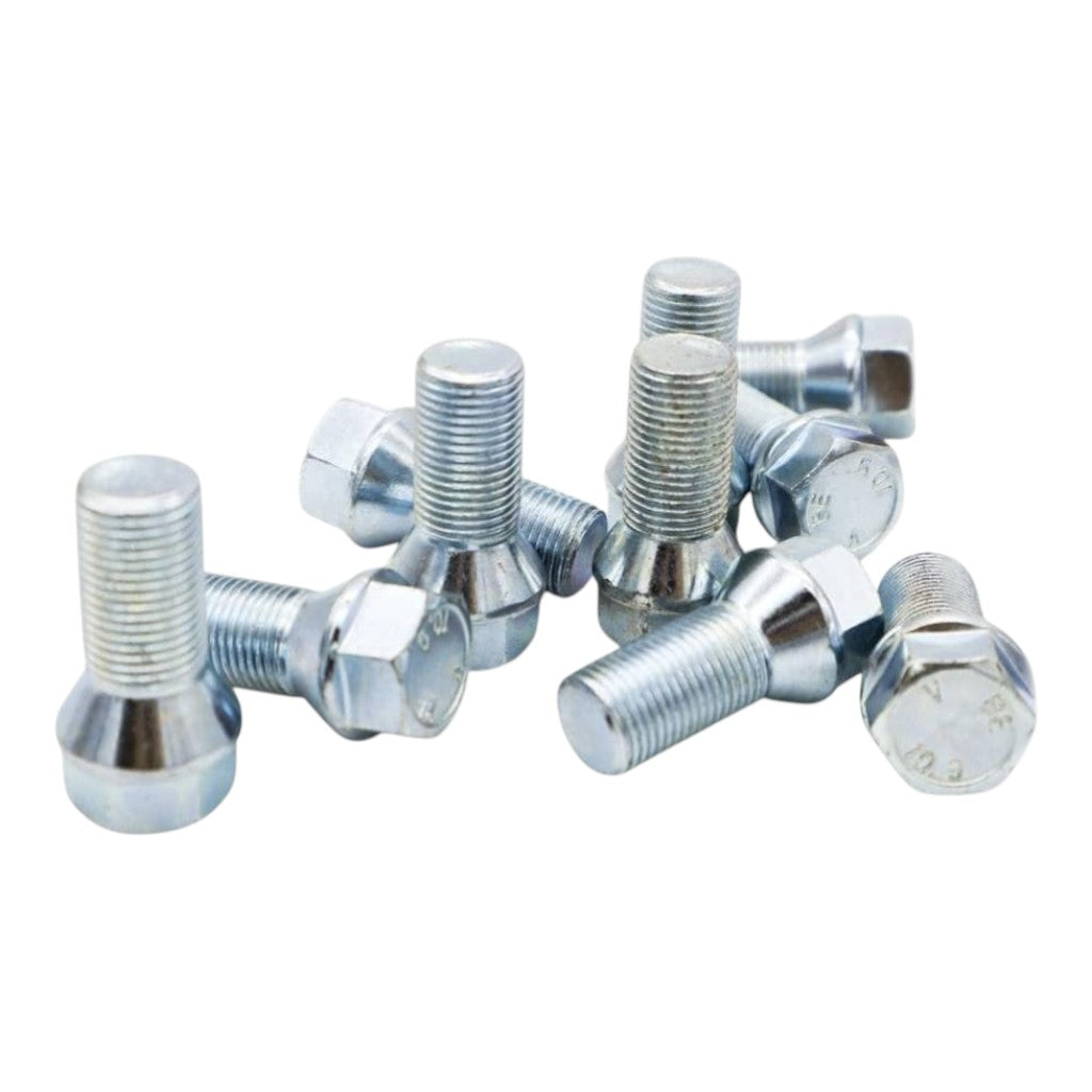 OMP OMPS09191202 Short Head Bolt for Wheel Spacer M12 x 1.5, Silver, 10pcs Photo-0