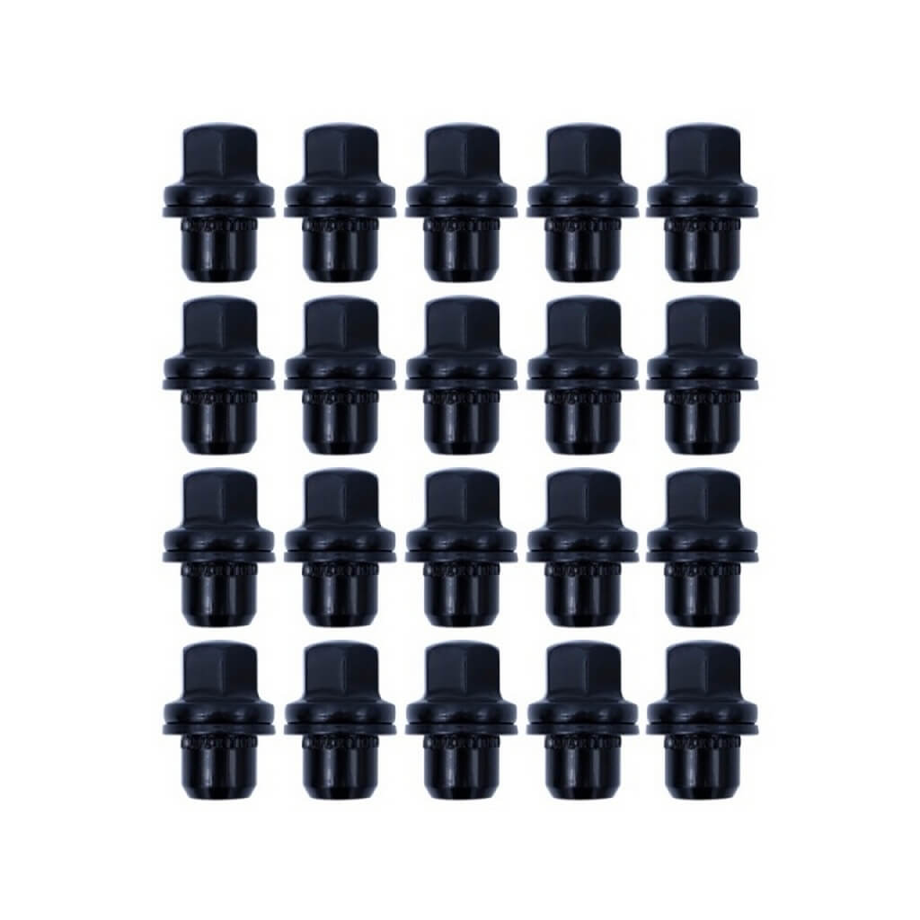 OMP OMPS09481201 Wheel Nut with Flat Washer M12 x 1.50, Black, 24pcs Photo-0