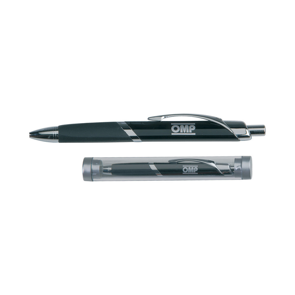OMP PR0-0908 Pen with Pen Holder, Black/Silver Photo-0