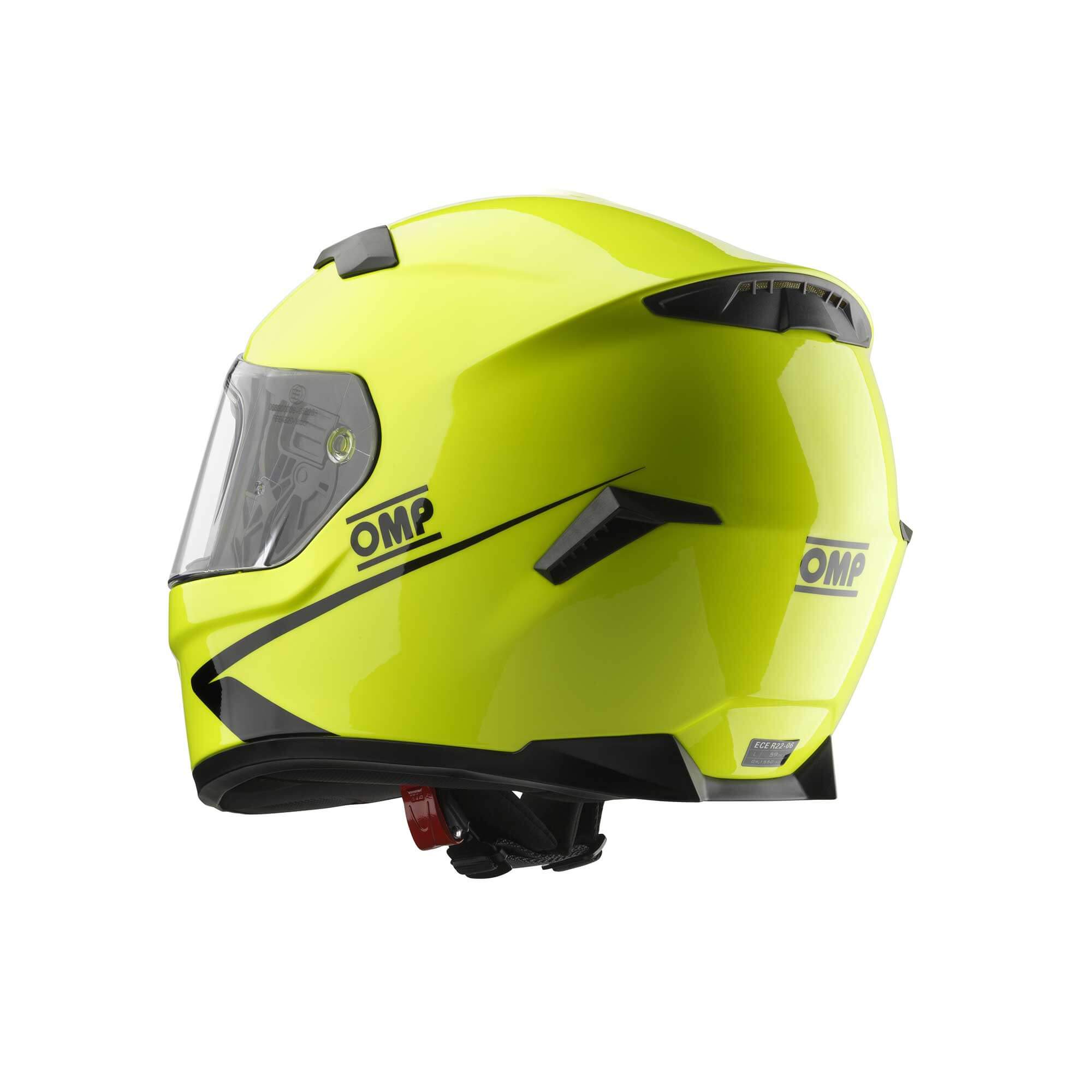 OMP SC0-0616-A01-099-L Full-Face Karting Helmet Circuit Evo2, Fluo Yellow, Size L Photo-1