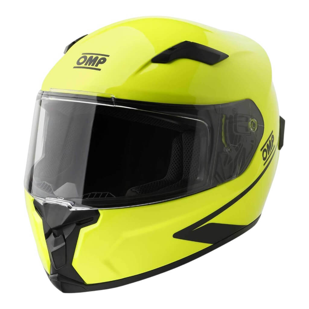 OMP SC0-0616-A01-099-XXL Full-Face Karting Helmet Circuit Evo2, Fluo Yellow, Size 2XL Photo-0
