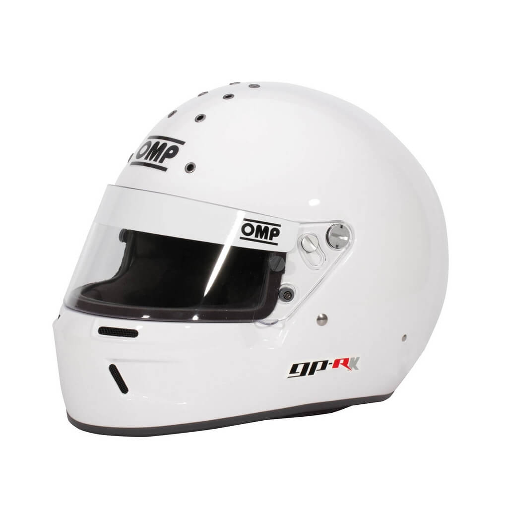OMP SC0-0799-B02-020-M Full-Face Karting Helmet GP-R Snell-K 2020, White, Size M Photo-0