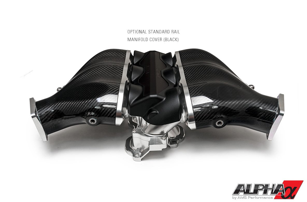 AMS ALP.07.08.0101-1 Billet Intake Manifold (Standard Fuel Rail 6 Injector/ Clear) for NISSAN GT-R (R35) Photo-0