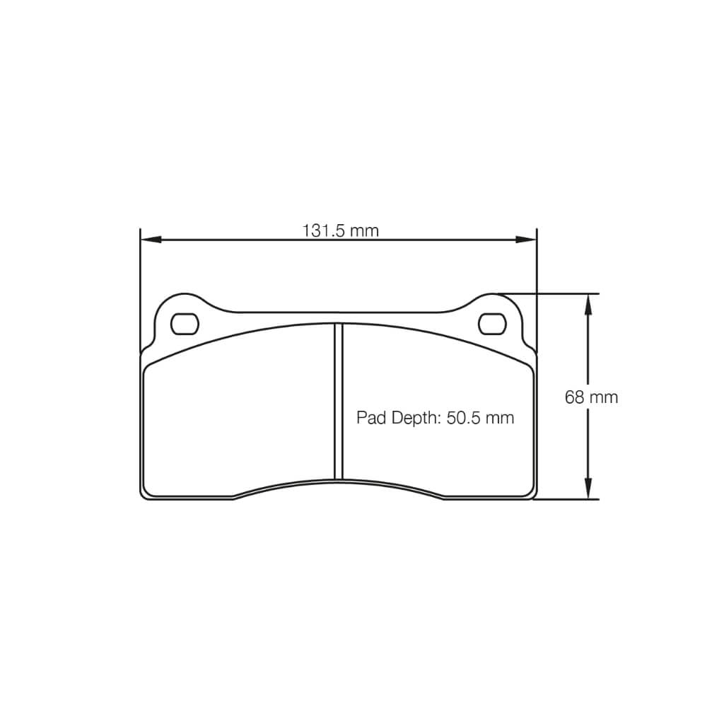 PAGID 1287-RSTD1 Rear Brake Pads for NISSAN GT-R (R35) / BMW M2 Competition (F87) / M3 (F80) Ceramic Brakes / M4 (F82) Ceramic Brakes Photo-1