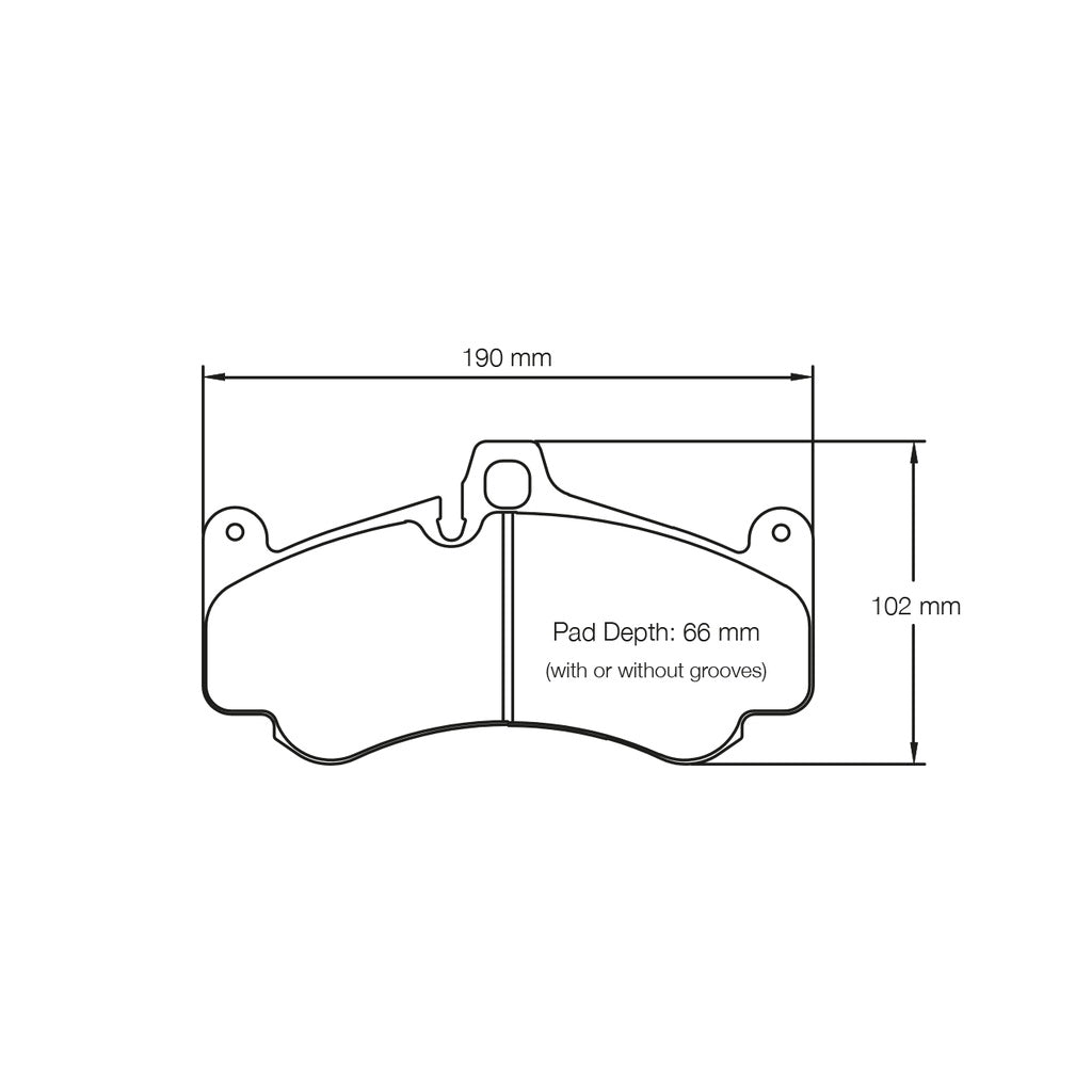 PAGID 2707-RSL29 Front Brake Pads RSL29 for PORSCHE 911 GT3 / GT3RS (996 / 997) / Turbo (997) Photo-1