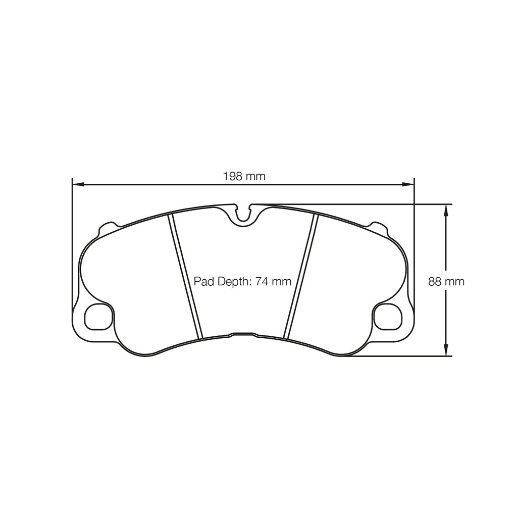 PAGID 4927-RSC2 Front Brake Pads for PORSCHE 991 / 992 GT3 / GT3RS / GT2RS / 981 / 982 / 718 Cayman GT4 / GT4RS PCCB Photo-1