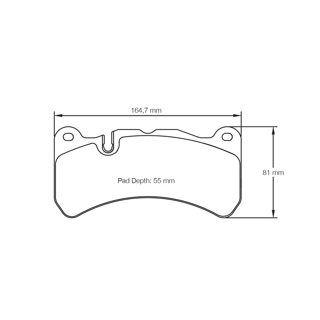 PAGID 8005-RSL1 Front Brake Pads for MERCEDES-Benz SLK 55 AMG (R171) / Subaru STI 5th generation / Brembo hp 6 piston 165x82 Photo-1