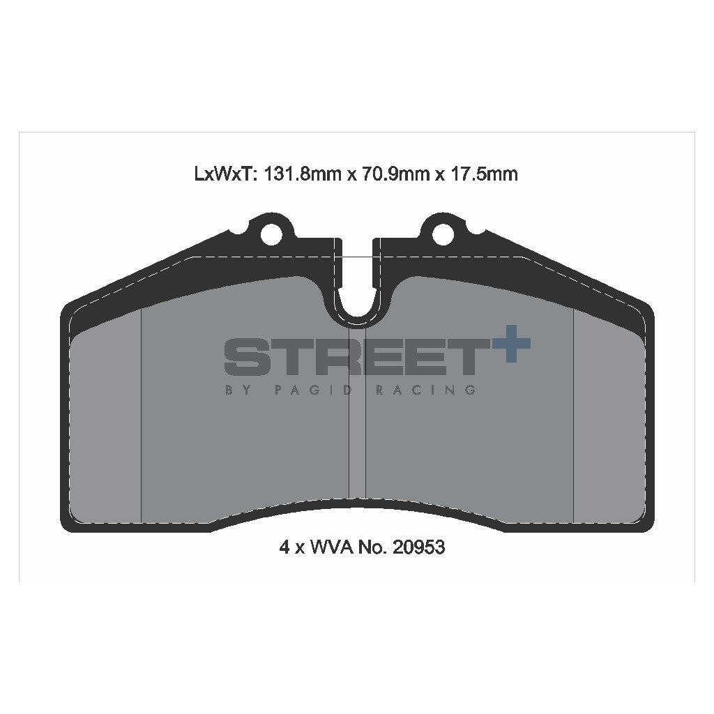 PAGID T8003SP2001 Brake pads STREET+ for PORSCHE 911 (964) / 911 Targa (993) Photo-1