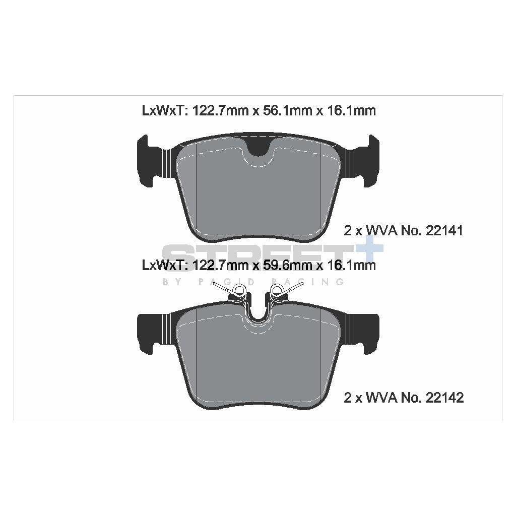 PAGID T8012SP2001 Rear Brake Pads for STREET+ for LAND ROVER Evoque / JAGUAR E-Pace / VOLVO S90 Photo-1