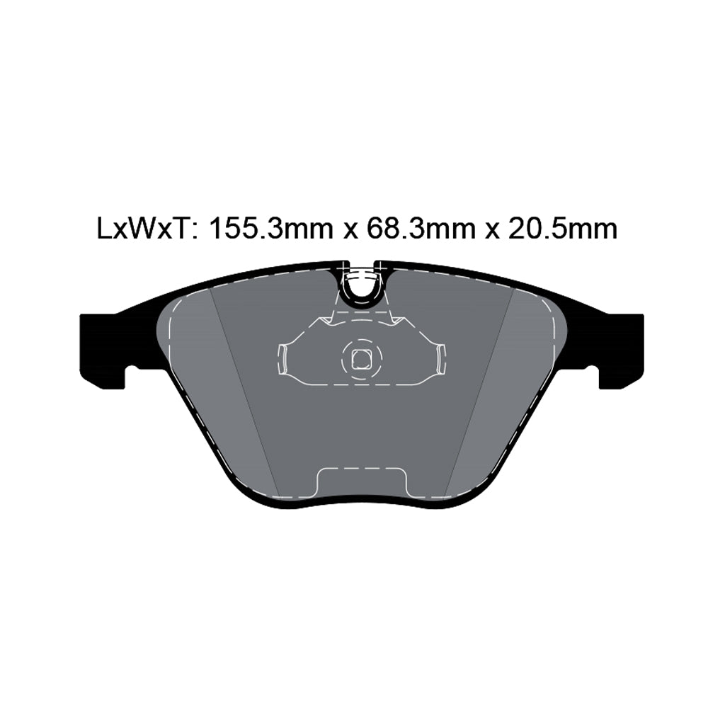 PAGID T8023SP2001 Front Brake Pads for BMW 1M Coupe (E82) / M3 (E90/E92) / 5 Series (E60) (STREET+) Photo-1
