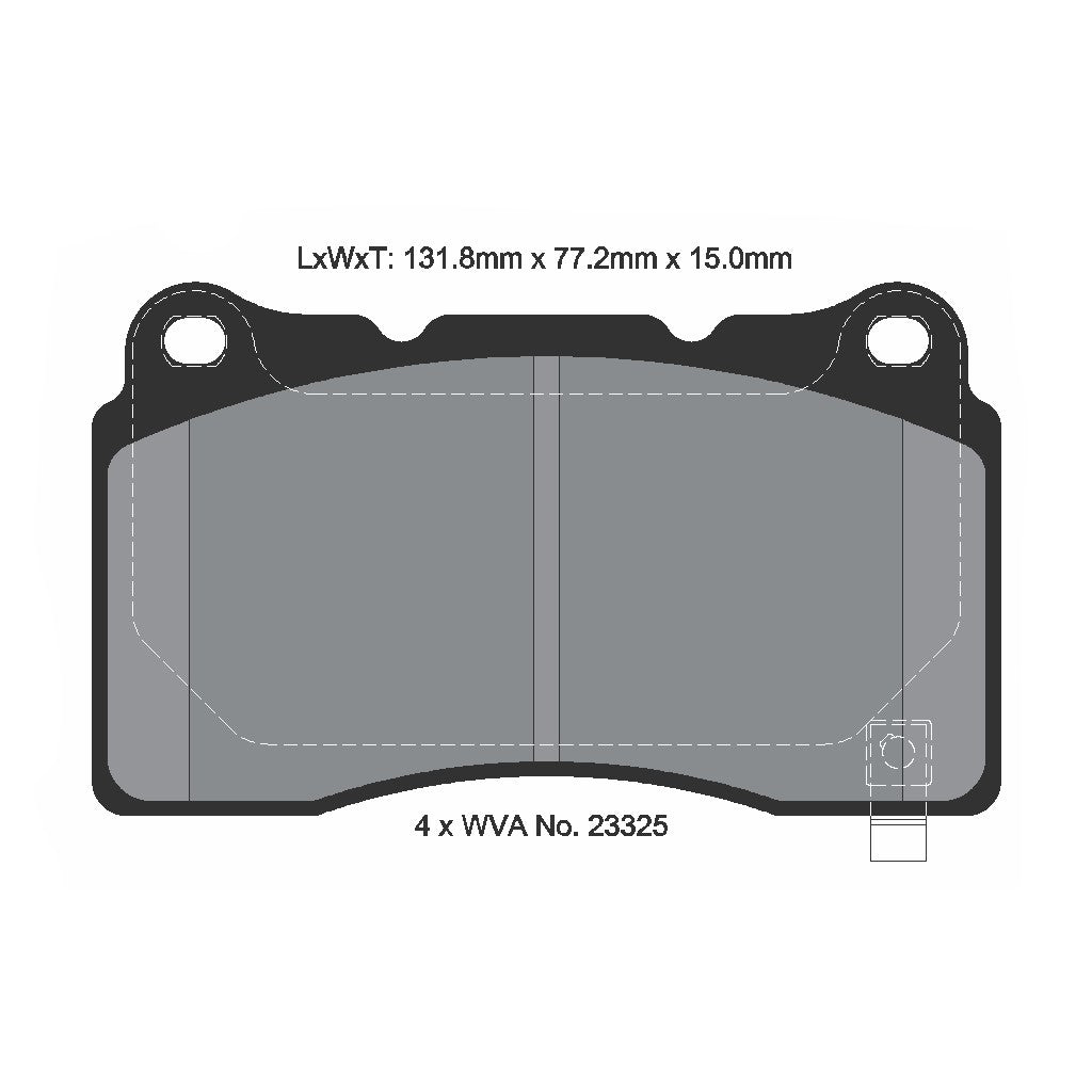 PAGID T8026SP2001 Front Brake Pads STREET+ for TESLA Model S / Model X Photo-1