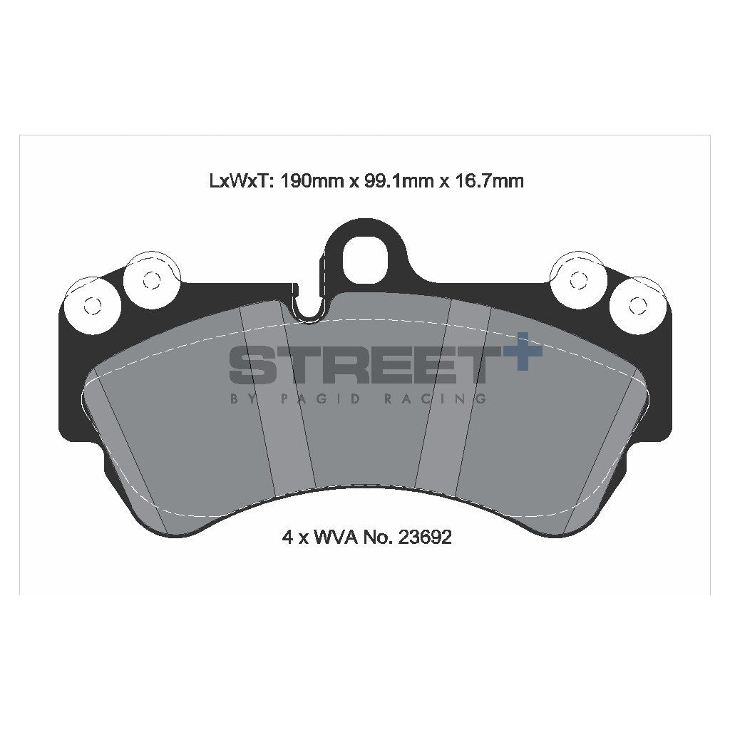 PAGID T8037SP2001 Front brake pads STREET+ for MERCEDES-BENZ G-Class (W463) / PORSCHE Cayenne (9PA) / VW TOUAREG Photo-1