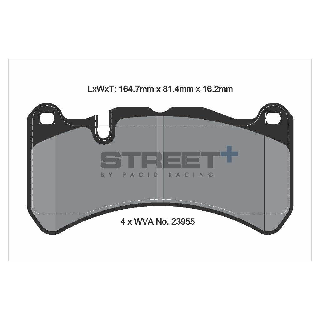 PAGID T8052SP2001 Front Brake Pads for STREET+ for MASERATI Grancabrio / FPV Falcon / MERCEDES-BENZ CLK (C209, A209) Photo-1
