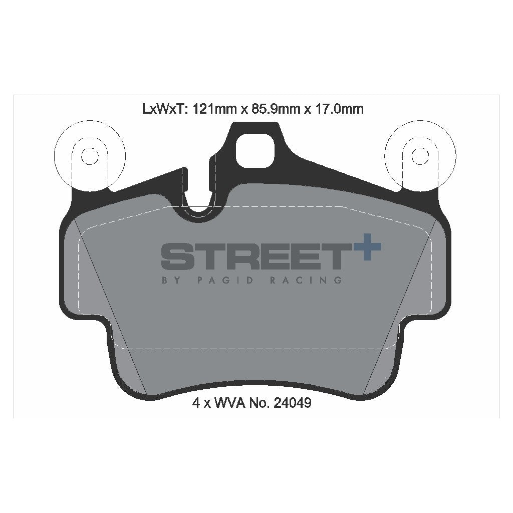 PAGID T8054SP2001 Front brake pads STREET+ for PORSCHE 911 (997) / PORSCHE Cayman (987) Photo-1
