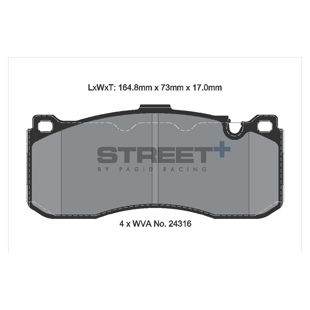 PAGID T8068SP2001 Front Brake Pads for BMW 1 Series (E81 / E82 / E87 / E88) / 3 Series (E90 / E91 / E92 / E93) / Mini (R56) (STREET+) Photo-1