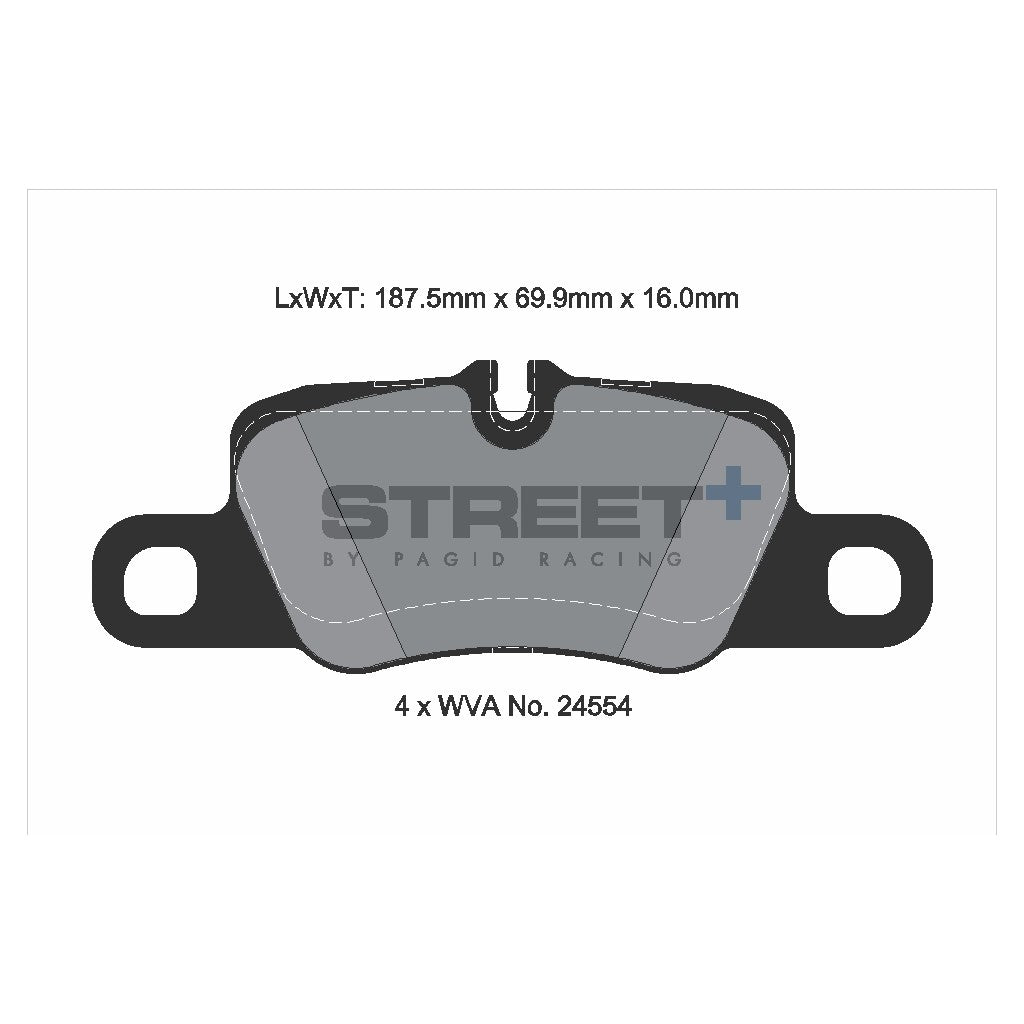 PAGID T8078SP2001 Rear Brake Pads for STREET+ for PORSCHE 911 Carrera S / 4S / GTS / 4GTS 2012-2019 Photo-1