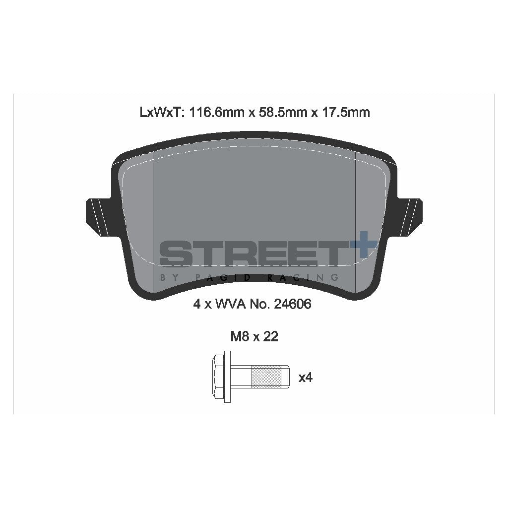 PAGID T8083SP2001 Rear Brake Pads for STREET+ for AUDI A4 / A5 / Q5 (8RB) Photo-1