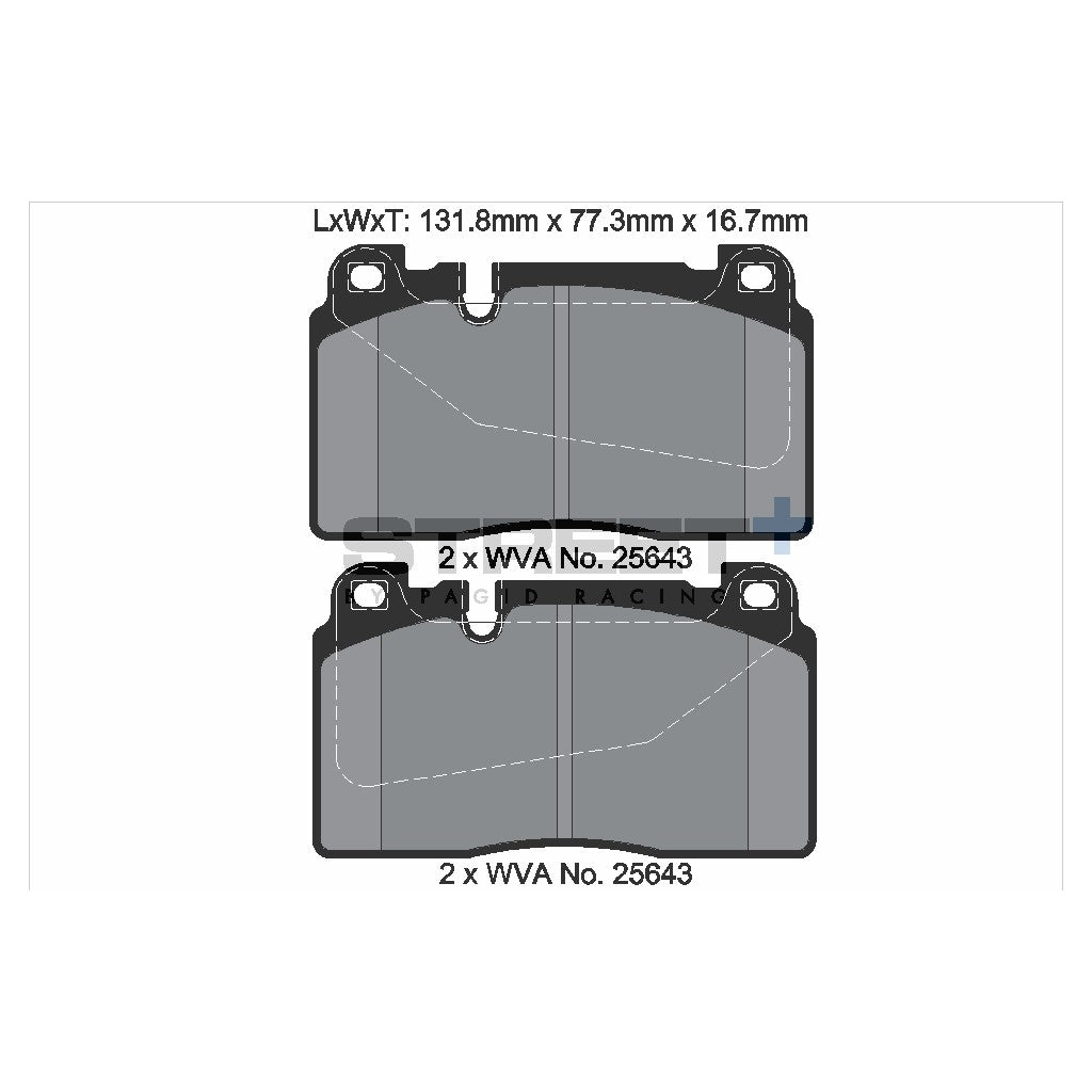 PAGID T8121SP2001 Front Brake Pads for STREET+ for AUDI A6 C7 / Q5 (8RB) / PORSCHE Macan (95B) Photo-1