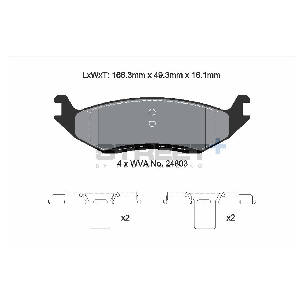 PAGID T8137SP2001 Rear Brake Pads STREET+ for RAM 1500 Crew Cab Pickup 2010 Photo-1
