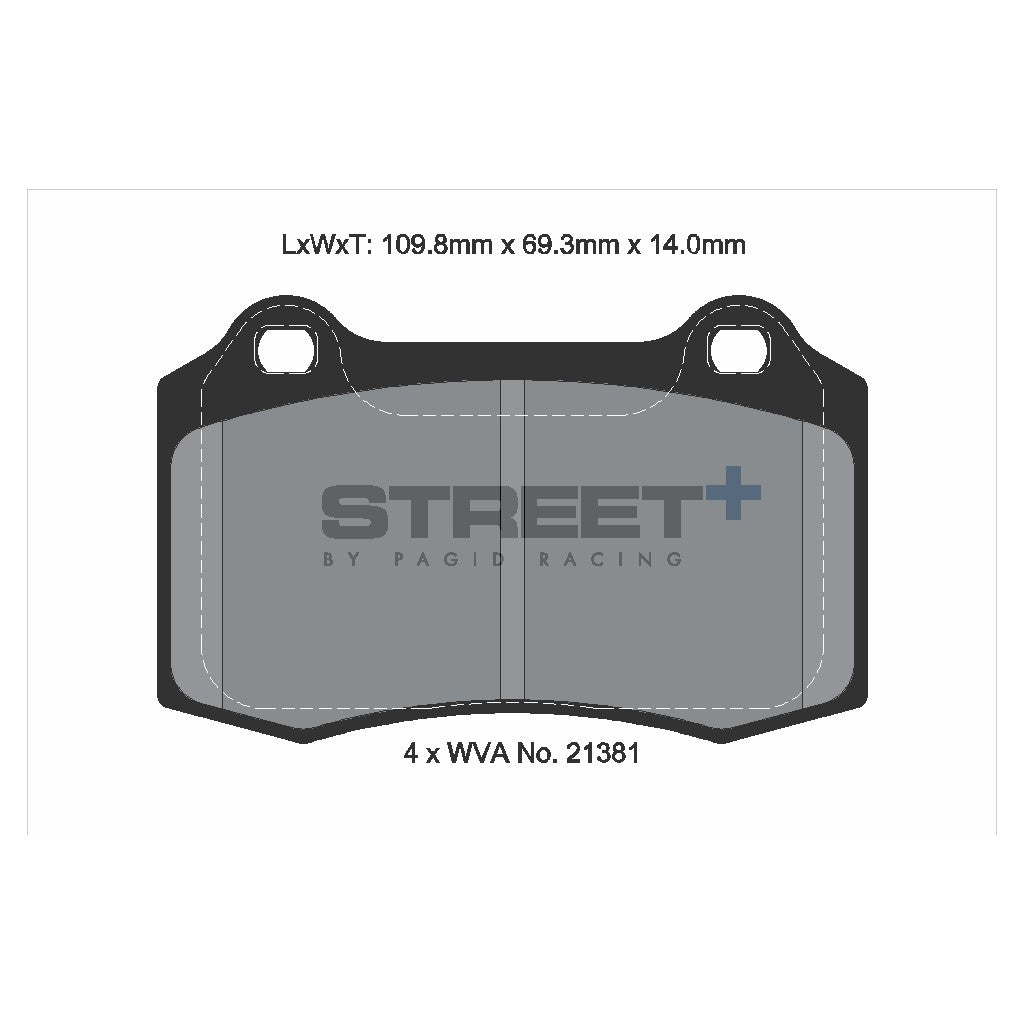 PAGID T8155SP2001 Front Brake Pads for STREET+ for FORD Focus I (DAW, DBW) RS Photo-1