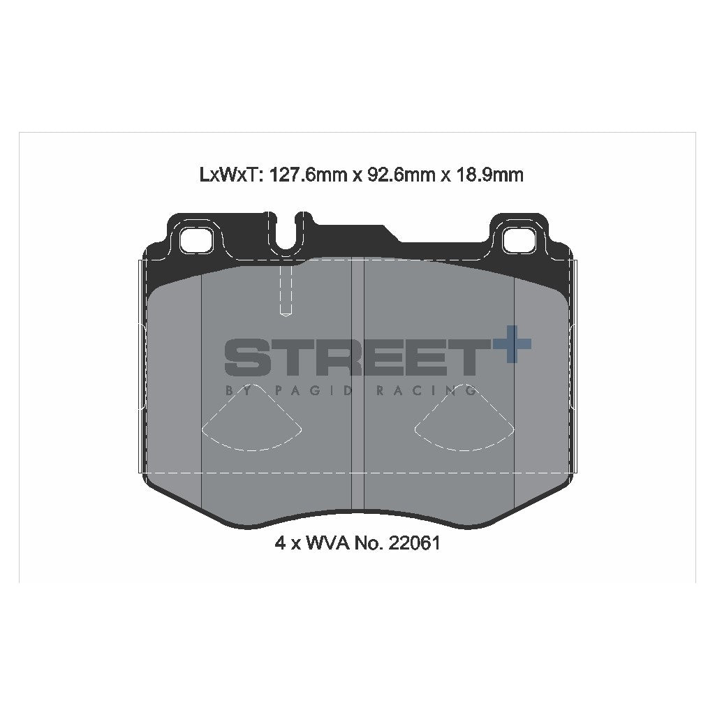 PAGID T8160SP2001 Front Brake Pads STREET+ for MERCEDES-BENZ E-CLASS All-Terrain (S213) / E-CLASS Coupe (C238) / C-CLASS Coupe (C205) Photo-1