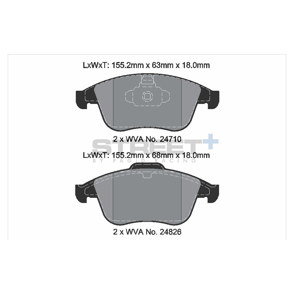 PAGID T8191SP2001 Front Brake Pads STREET+ for RENAULT Megane III 2.0 R.S. Photo-1