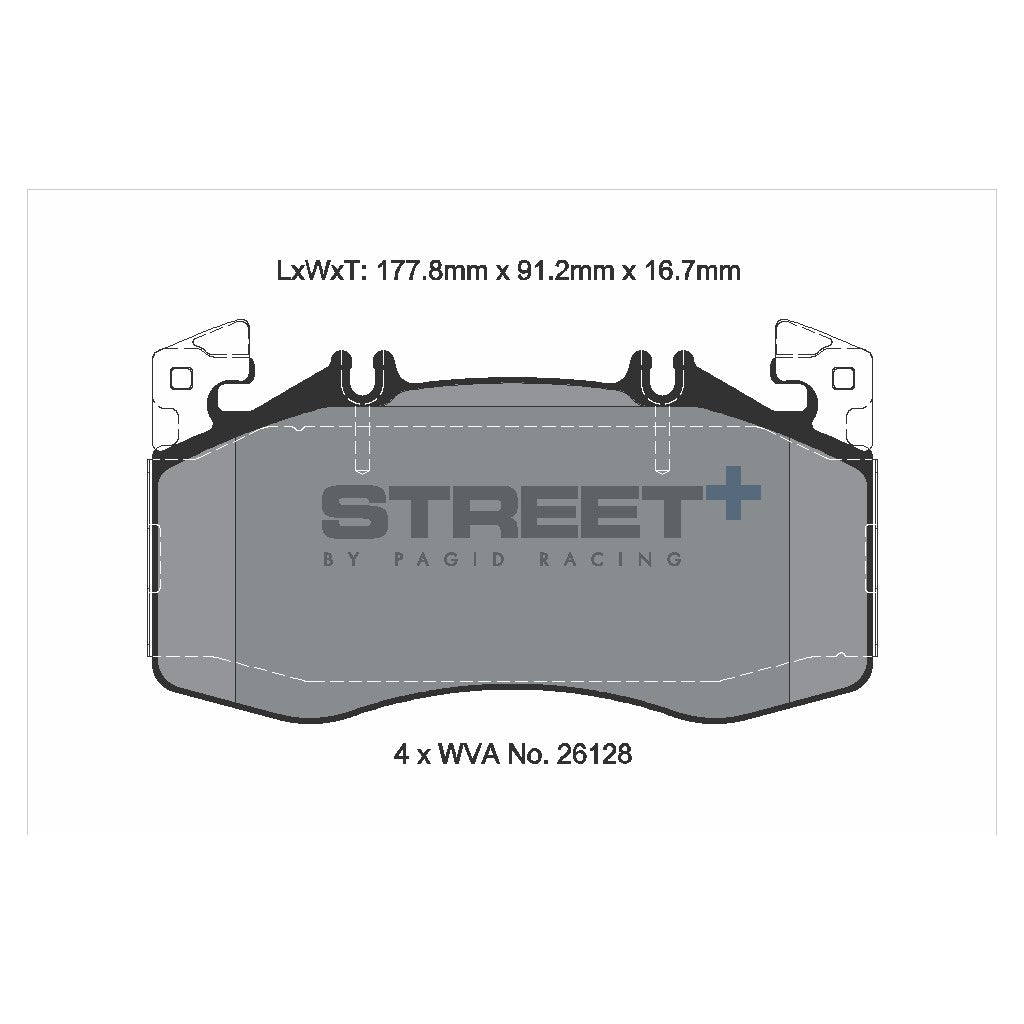 PAGID T8217SP2001 Front Brake Pads for STREET+ for MERCEDES-BENZ A-CLASS (W177) / CLA (C118) / GLA (H247) Photo-1