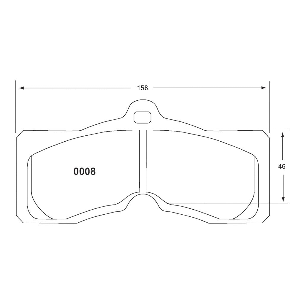 PFC 0008.11.13.44 Brake Pads for CHEVROLET Camaro / Corvette C3 1965 - 1982 (11 Compound, 13 mm) Photo-1