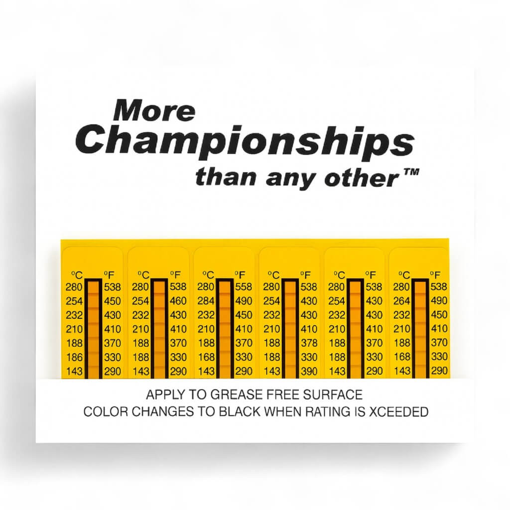 PFC 032.0007 Temperature Caliper Labels 121 C to 280 C (Book of 10 Labels) Photo-1