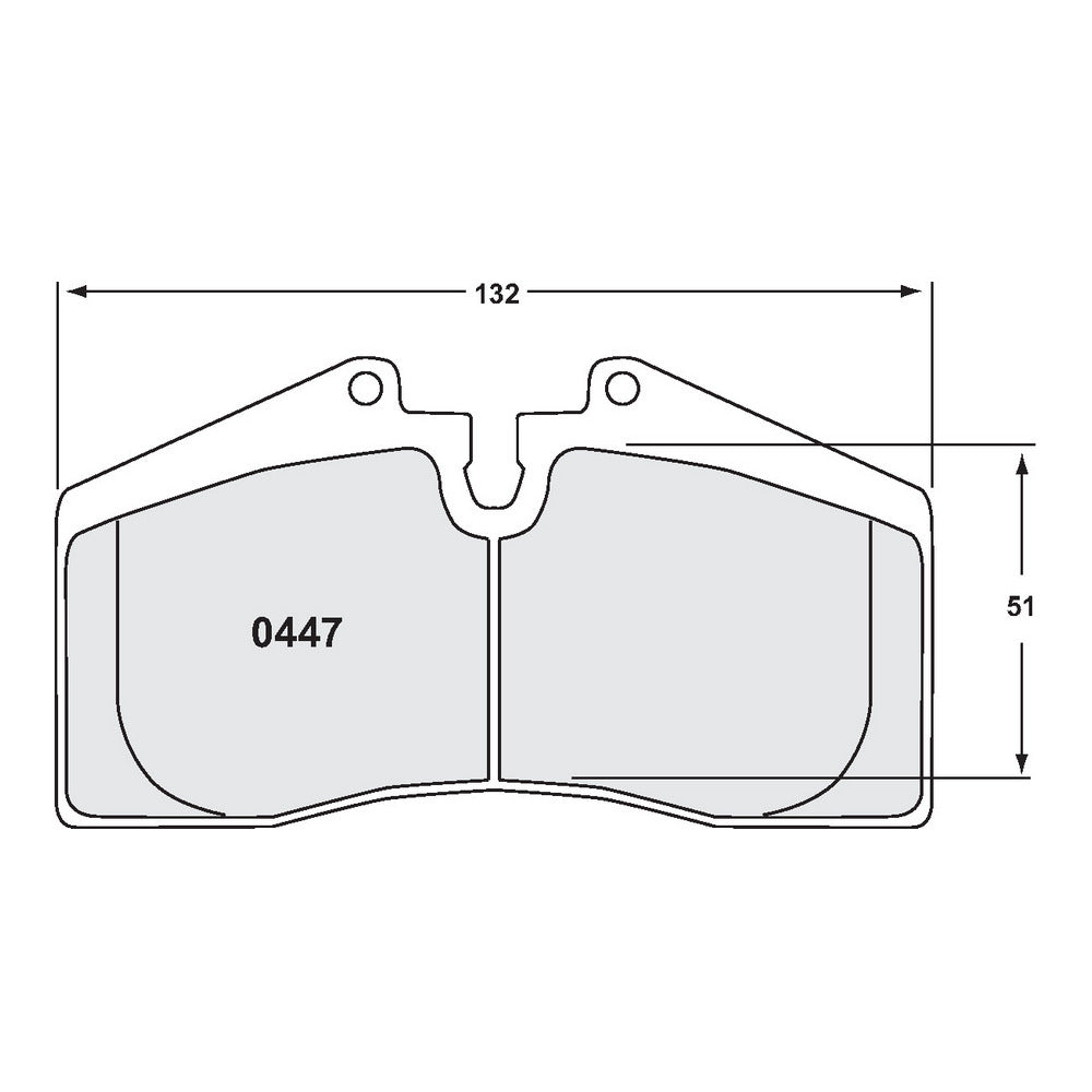 PFC 0447.11.17.44 Brake Pads Front for PORSCHE 964 Turbo / 993 Turbo / 928 / 944 / 968 / STOPTECH 4-pot ST40 (11 Compound, 17 mm) Photo-1