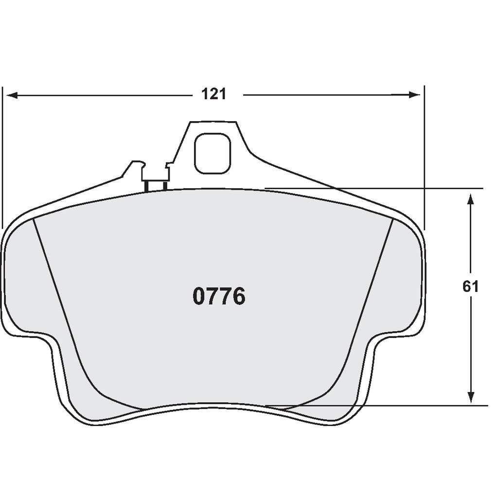 PFC 0776.68.16.64 Rear Brake Pads for PORSCHE 911 GT2 / GT3 / GT3RS (996) (68 Compound, 17 mm) Photo-0