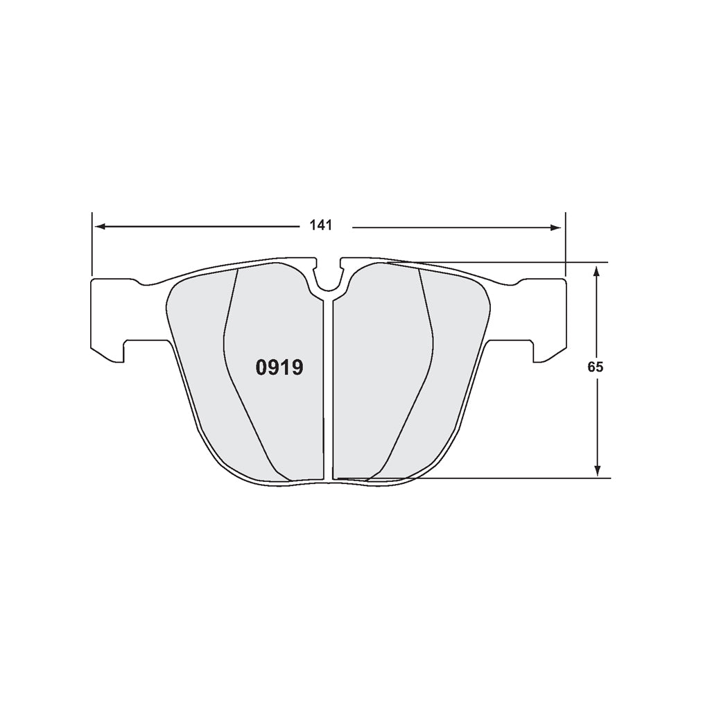PFC 0919.332.16.44 Rear Brake Pads Race 332 CMPD 16 mm for BMW M3 (E90 / E92 / E93) 2008-2013 Photo-2