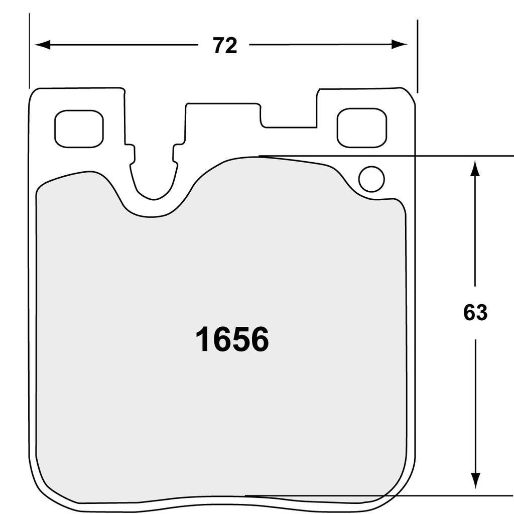 PFC 1656.68.16.64 Rear Brake Pads for BMW M2 (F87) / M3 (F80) / M4 (F82) with Blue Caliper (68 Compound, 16 mm) Photo-0