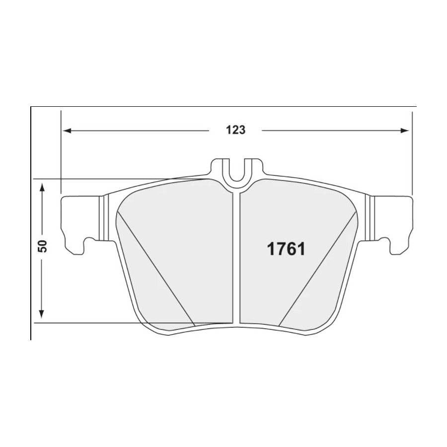 PFC 1761.332.15.44 Rear Brake Pads for VW Golf GTI / Clubsport / R (Mk7) / Golf GTI / R (Mk8) / AUDI S3 (8V) (332 Compound, 15 mm) Photo-1