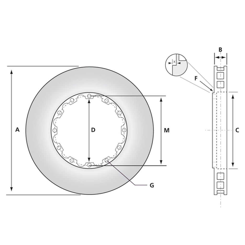 PFC 348.29.0060.43 Rear Left Brake Disc for PORSCHE 911 GT2 / GT3 (997) Photo-0