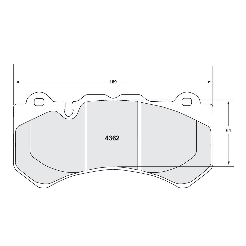 PFC 4362.08.19.44 Front Brake Pads for NISSAN GT-R (R35) 2009- (08 compound, 19 mm) Photo-1