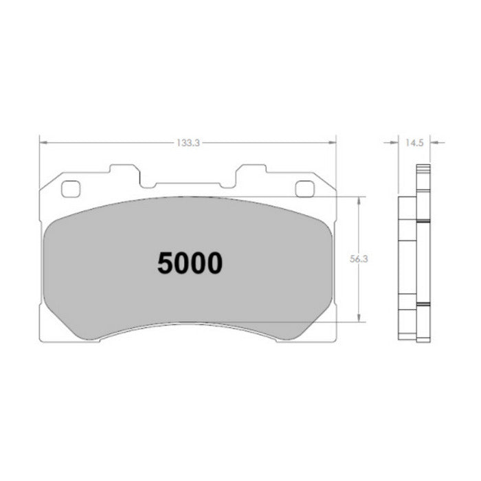 PFC 5000.39.15.44 Front Brake Pads for TOYOTA GR Yaris (GXPA16) / GR Corolla (E210) (39 compound, 15 mm) Photo-1