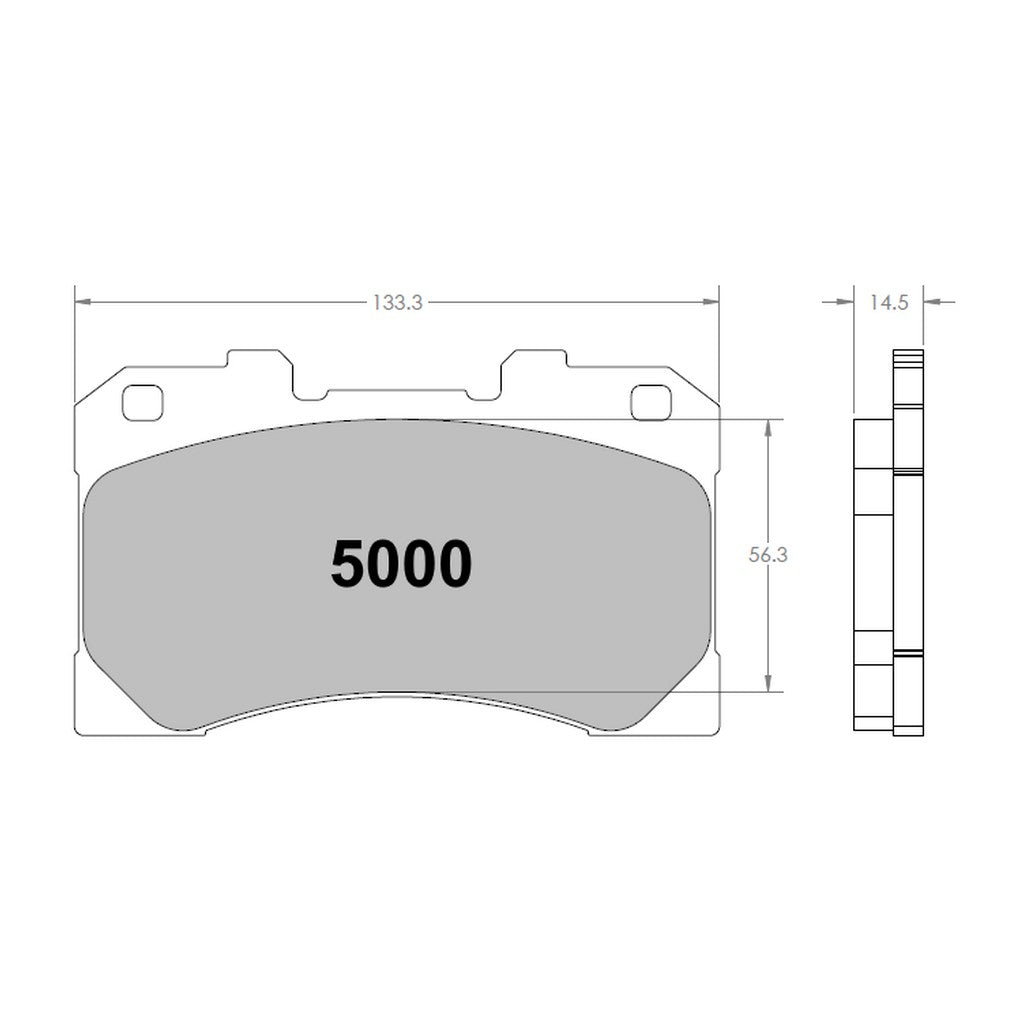 PFC 5000.68.15.64 Front Brake Pads for TOYOTA GR Yaris (GXPA16) / GR Corolla (GZEA14) (68 Compound, 15 mm) Photo-1