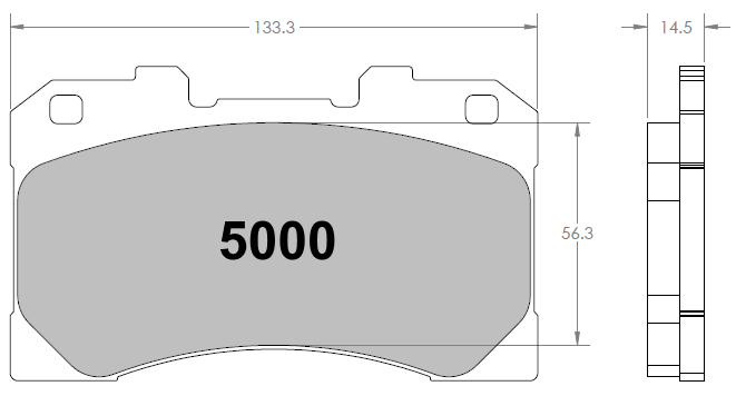 PFC 5000.331.15.44 Brake Pads Set (front) RACE 331 CMPD 15 mm for TOYOTA GR Yaris (GXPA16) / GR Corolla (E210) Photo-0